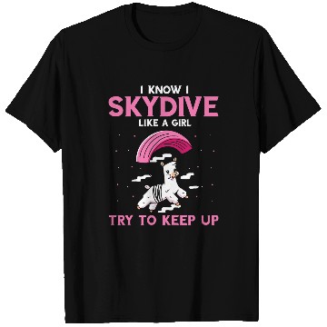 Discover Llama Pet Skydiving Llama I Know I Skydive Paragliding Parachuting T-Shirts