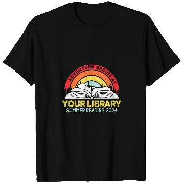 Discover Adventure Begins At Your Library Summer Reads 2024 Vintage T-Shirts