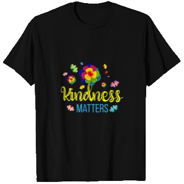 Discover Autism Puzzle Kindness Matters Autism Puzzle Kind Flower T-Shirts