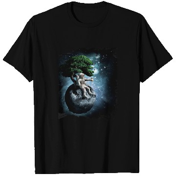 Discover Astronaut Job Skeletons Astronaut Drinking Bourbon On Bonsai Tree Moon T-Shirts