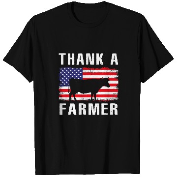 Discover Cow Pet Thank A Farmer Patriotic Daisy Cow American Flag 4th of July 203 T-Shirts