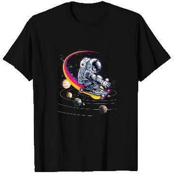 Discover Astronaut Job Space Skateboarding Moon Sun Planet Astronaut T-Shirts