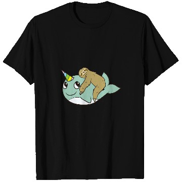 Discover Sloth Pet Gift Narwhal Cute Sloth Riding On Narwhal T-Shirts