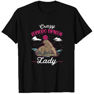 Discover Komodo Pet crazys Komodo Dragon Lady Monitor Lizard Girl 2 T-Shirts