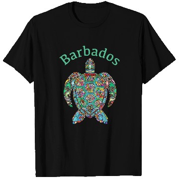 Discover Turtle Pet Barbados Tribal T-Shirts