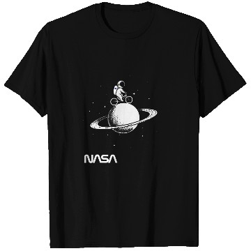 Discover Astronaut Job NASA Astronaut Bicycle Worm 02 T-Shirts
