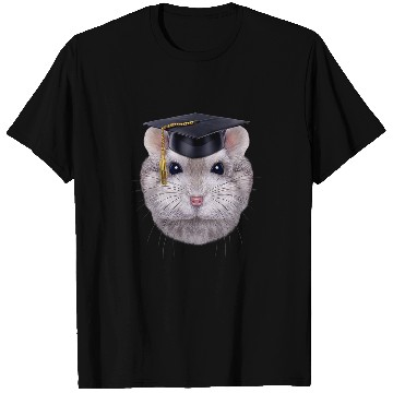 Discover Hamster Pet Sapphire Dwarf Hamster in University Academic Cap T-Shirts