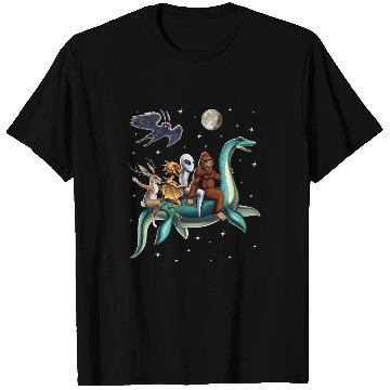 Discover Bigfoot Pet Cryptid Bigfoot Jackalope Mothman Loch Ness Monster T-Shirts