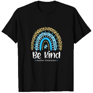 Discover Autism Puzzle Be Kind Autism Awareness Leopard Rainbow Choose Kindness 1 T-Shirts