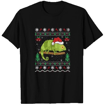 Discover Chameleon Pet Lover Matching Ugly Chameleon Christmas T-Shirts