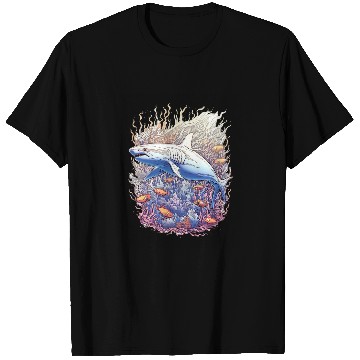 Discover Shark Pet Coral Reef Underwater Sea Ocean Diving T-Shirts