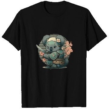 Discover Koala Pet Samurai Koala Warrior Japanese Ninja Koala Kawaii23 12 T-Shirts