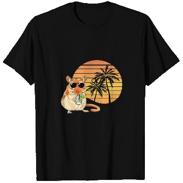 Discover Gerbil Pet Lover Summer Lemonade Aviator Sunglass Palm Tree T-Shirts
