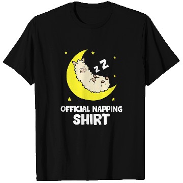 Discover Llama Pet Sleeping Alpaca Lazy Tired Alpaca Pajama Official Napping T-Shirts