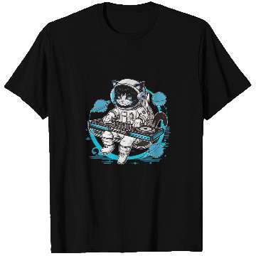 Discover Astronaut Job outer dj electronic beats of house funny space cat 01 T-Shirts