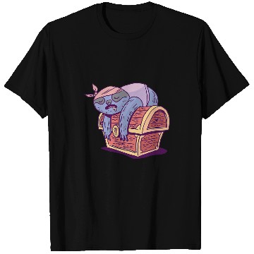 Discover Sloth Pet Gift Pirate Sleeping On Treasure Chest Childrens Costume T-Shirts