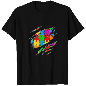 Discover Autism Puzzle  Kids Puzzle Sayings Graphic Plus Size T-Shirts
