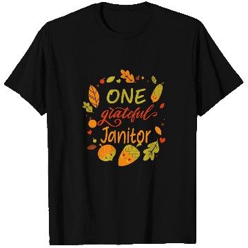 Discover Blessed Family One Grateful Janitor Thanksgiving Matching T-Shirts