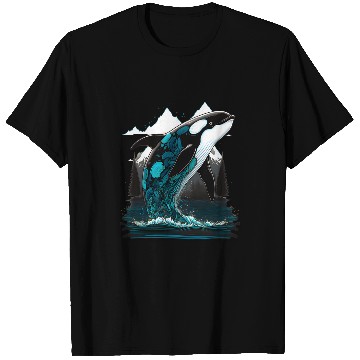 Discover Whale Pet Colourful mystical orca whale watching dolphin pottWhale Pet T-Shirts