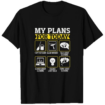 Discover Janitor Cleaner My Plans For Today 21 T-Shirts