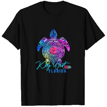 Discover Turtle Pet Key West Florida Tie Dye Sea Turtle Vacation T-Shirts