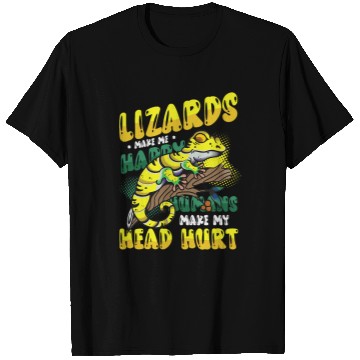 Discover Chameleon Pet Lizards Make Me Happy Humans Make My Head Hurt Lizard Lover T-Shirts