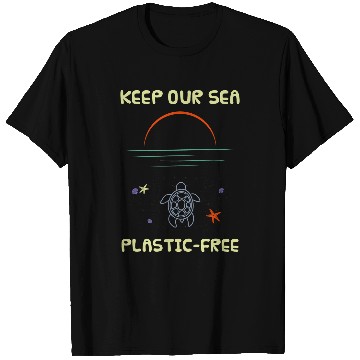 Discover Turtle Pet Keep Our Sea Plastic frees Turtle Starfish Shell Beach T-Shirts