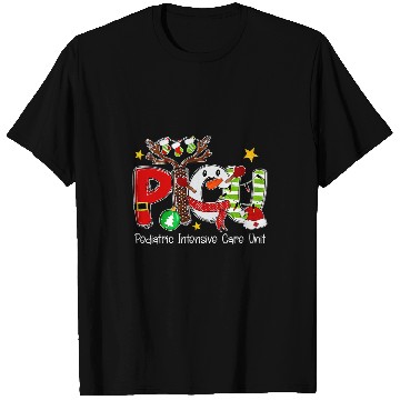 Discover nurses Job Christmas PICU nurses Santa Hat Reindeer Mother Baby LD Picu T-Shirts