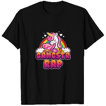 Discover Unicorn Pet Gangsta Rap Funny Rainbow and T-Shirts