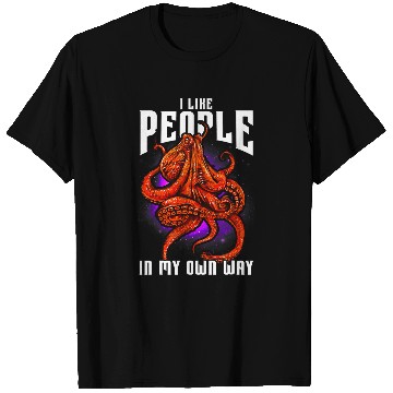 Discover Octopus Pet Red Octopus Sea Monsters Art Design Saying Quote T-Shirts