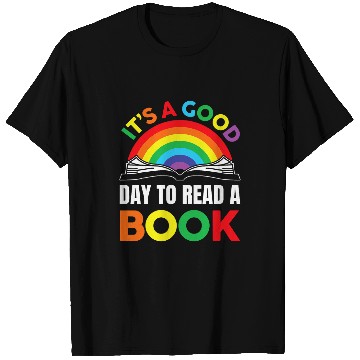 Discover Book Fun Rainbow Reading It s a Good Day to Read a Book Teacher T-Shirts