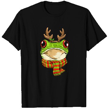 Discover Frog Pet Christmas Frog Toad Santa Clause Reindeer xmass Frog Lover041 T-Shirts