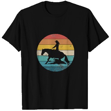 Discover Horse Pet Sliding Stop Western Riding Reining Horse Rider T-Shirts