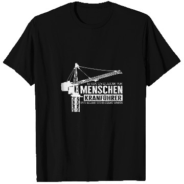 Discover Excavator Fun Two types crane guide crane construction site construction worker T-Shirts