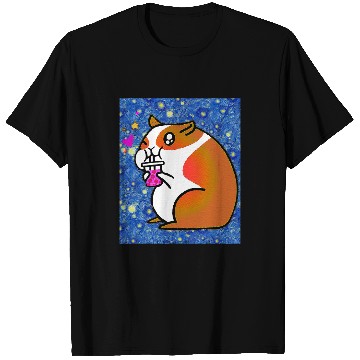 Discover Hamster Pet Starry Night Kawaii Bubble Tea Hamster T-Shirts