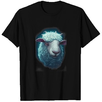 Discover Sheep Pet Face Light Blue Fur Animal Lover T-Shirts