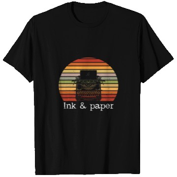 Discover Book Fun Writer Typewriter Retro Ink And Paper Reading T-Shirts