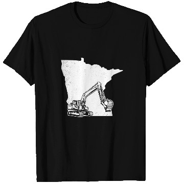 Discover Excavator Fun cool minnesota map art graphic theme T-Shirts