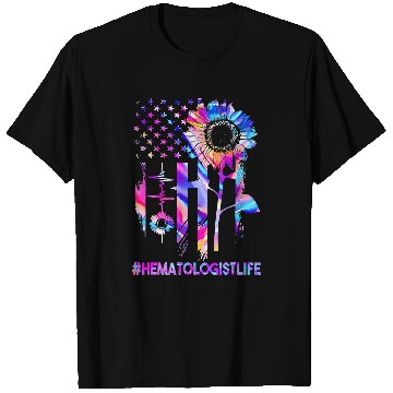 Discover nurses Job Hematologist Color FLAG Sunflower nurses nursess day T-Shirts