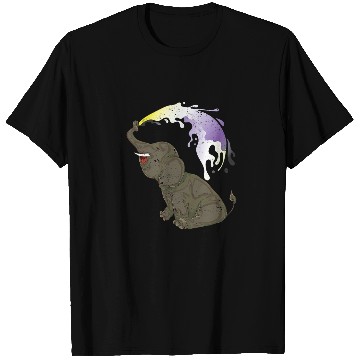 Discover Elephant Mammal LGBT Nonbinary Flag Queer Pride Month LGBT Non Binary T-Shirts