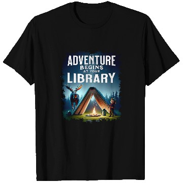 Discover Summer Reading Program 2024 Adventure Begins at Your Library 211 T-Shirts