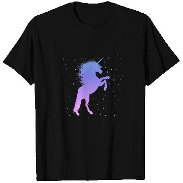 Discover Unicorn Pet Magic Horse Celestial Stars Starry Night Sky Graphic T-Shirts