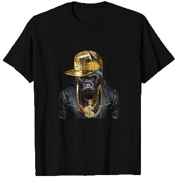 Discover Gorilla Pet Grumpy Gorilla as Hip Hop Rapper Rapping Primate T-Shirts