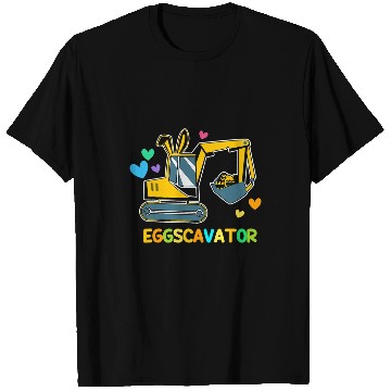 Discover Excavator Fun Easter Egg Hunt Eggscavator Cute Bunny Eared T-Shirts