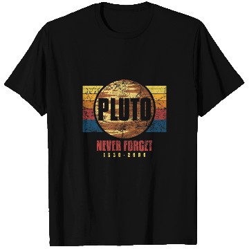 Discover Astronaut Job Pluto Never Forget Science Space Retro T-Shirts