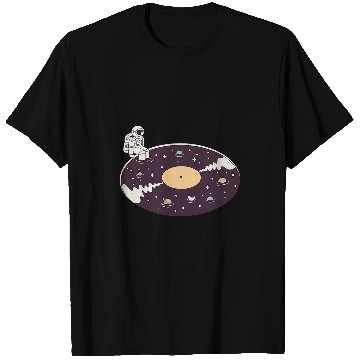 Discover Astronaut Job Planet Vinyl Record Space Astronaut Spacecraft Spaceman T-Shirts
