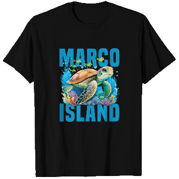 Discover Turtle Pet Marco Island Vacation Sea Turtle Ocean Florida Beach Trip T-Shirts