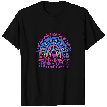 Discover Autism Puzzle Be Kind Leopard Rainbow Choose Kindness T-Shirts