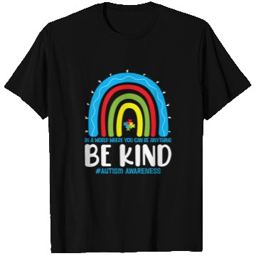 Discover Autism Puzzle Be Kind Autism Awareness Rainbow Leopard Choose Kindness T-Shirts