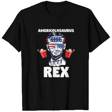 Discover Dinosaur Pet Americolnsaurus rexs Abraham Lincoln T-Shirts